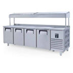 Iceinox Make Up Buzdolabı 560 Lt 304 Çelik Kaliteli 4 Kapılı Yüksek