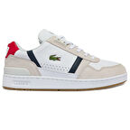 Lacoste SPORT T-Clip Hakiki Deri Erkek Beyaz Sneaker 