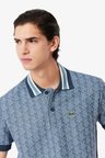Lacoste Classic Fit Monogram Polo T-shirt Erkek Polo Yaka Tişört Mavi