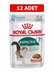 Royal canin instinctive 7+ ileri yaştaki kedi yaş mama 85 gr x 12 adet gravy soslu pouch