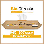 Sleepy Bio Çözünür Yüzey Temizlik Havlusu&Mendili Karanfil&Tarçın 6x50 (300 Yaprak)