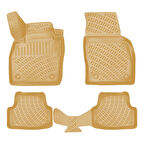 Rizline Skoda Fabia 2021 Sonrası İle Uyumlu 3D Havuzlu Paspas Bej