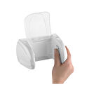 Qlux Aqua WC Tuvalet Kağıdı Aparatı / Plastik / Beyaz / Şeffaf Kapaklı