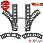 Orjinal Thomas & Friends Ek Ray Seti MAKASLI VE KAVİSLİ RAY Thomas Trenler İçin Ek Yol Seti MAKASLI VE KAVİSLİ RAY