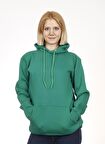 Unisex Kapşonlu Yeşil Sweatshirt