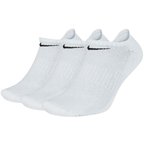 Nike Everyday Dri Fit No Show Cotton Cushioned Unisex Sock 3 lü Soket Çorap Beyaz