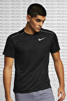 Nike Miler Dri Fit Running Tee Black Reflektörlü Koşu Antrenman Tişörtü Siyah