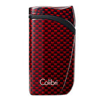 Colibri Falcon 3 Torch Pürmüz Karbon Desenli Kırmızı Puro Çakmağı