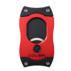 Colibri Siyah-Metalik Kırmızı S-Cut Düz Puro Kesici
