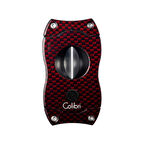Colibri V-Cut Karbon Desenli Kırmızı Puro Kesici