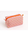 Büyük Geniş Makyaj Seyahat Kozmetik Çantası Pembe Puantiye Çanta