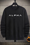 Uyguntarz Unisex Alpha Bisiklet Yaka Sweatshirt