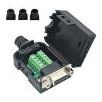 DB9 RS232/RS485 9 Pinli Dişi Vidalı Konnektöre Dönüştürme Kartı (Kutu ve Vida ile)