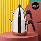 Karaca Powersteel Pro 316+ Tokyo Midi Çelik İndüksiyon Tabanlı Çaydanlık Takımı