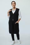 Ece Giyim Tesettür Yelek Siyah Triko 3XL