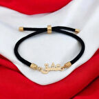 Muazzam Osmanlı Hat Sanatıyla 14 Ayar Altın Plakalı Aşk Yazılı Bileklik