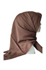 Kahverengi Aker Düz Koton Eşarp 932