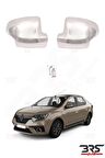 Renault Symbol 2013 Ve Üzeri Ayna Kapağı Paslanmaz Çelik 2 Prç.