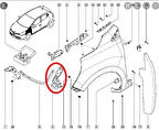 Renault Clıo- 4- Sport Tourer- 16/19; Ön Çamurluk Bağlantı Suportu Sol (Uç Kısım) (Sac) (Eagle Body) (Oem No: 620428625R)