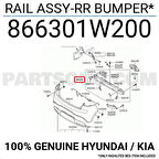 2012-2016 Kıa Rio Sd Arka Tampon Demiri (Bfn) (Oem No:866301W020)