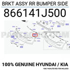 İ20 2012 2014 Tampon Braketi Arka Sağ  (Oem No:866141J500)