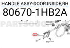 Kapı Kolu Micra Juke 2010 Sonrası  İç Sağ (Oem No:80670-1Hb2A) (Adet)