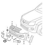 Volkswagen Amarok 2012 2017 Panjur Çıtası Krom (Oem No:2Hh8533472Zz)