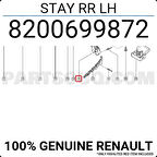 Renault Clio Symbol Thaıla 2000- Tampon Braketi Arka Sol (Oem No:8200699872)