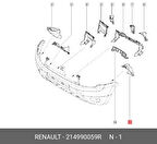 Renault Duster 2010- Tampon Alt Deflektörü Sol (Oem No:214990059R)