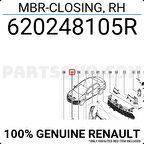 Renault Clio Symbol Joy 2013- Tampon Alt Deflektörü Sağ (Oem No:620248105R)