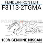 Çamurluk Pıckup 2003 Sonrası Skystar (Dodiksiz Tip) Ön Sol (Oem No:63113Vk000)