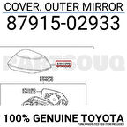 Toyota Corolla  Auris D5 Ayna Kapağı  2019-2020 Astarlı  Sağ (Oem No:8791502933)