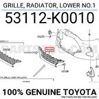 Tampon Panjurusı Yaris 2020 Sonrası Ön (Oem No:53112K0010)