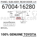 Toyota Rav4 2018-2024 Arka Kapı Komple Sağ (Icelı - Çekomastıklı)(Tw) (Oem No (6700342190))