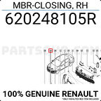 Clio Symbol - Logan - Sandero Ön Tampon Alt Koruyucu Sağ 2012- Oem No (620248105R)