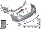 Bmw 3 Serisi Arka Tampon Braketi Orta İç Msport 2011- (Oem No:  51128054200)