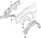 Mazda B2500 Ön Çamurluk Davlumbazı Sol 1997-1998 (Oem No:  Ud03-56-140)