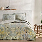 Taç Giselle Saten Çift Kişilik Nevresim Takımı Krem