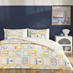 Taç Varıo Ranforce Çift Kişilik Nevresim Takımı Sarı