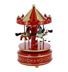 18cm Atlı Karınca Müzik Kutusu Altın - Kırmızı