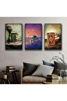 Dini Kur'an - Cami Kanvas Tablo 40x60 cm 3 Adet