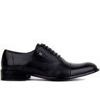 Fosco - Siyah Deri Neolit Erkek Klasik Ayakkabı