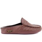 Sail Lakers - Kahverengi Deri Kadın Ev Terliği