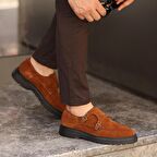 Sail Lakers - Taba Süet Deri Bağcıksız Erkek Günlük Ayakkabı