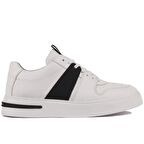 Sail Lakers - Beyaz Deri Bağcıklı Erkek Sneaker