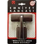 Çelik kapılar için hırsızlara karşı levyeyle açılmayı önleyici lüks emniyet kancası kilidi - KAHVERENGİ