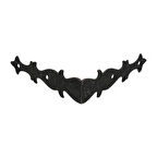 Prinç döküm antik siyah rustik eskitme, ferforje tipi osmanlı tarzı kapı için gönye süs HFT11015