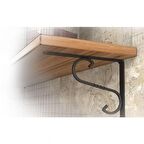 2 no siyah ferforje döküm klasik tarz kaliteli raf altı