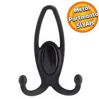 Uzay siyah BÜYÜK portmanto dolap askısı