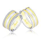 Harem Altın İki Renk Altın Alyans 1001-2